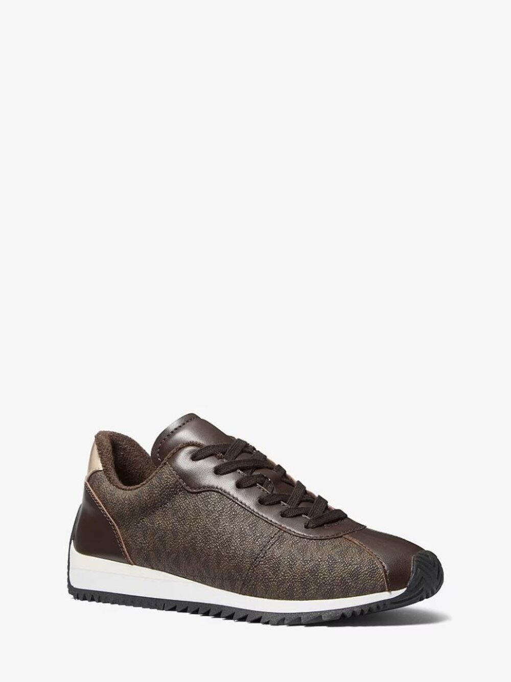 MICHAEL Michael Kors Rhodes Signature Logo Trainer In Brown Size 7M